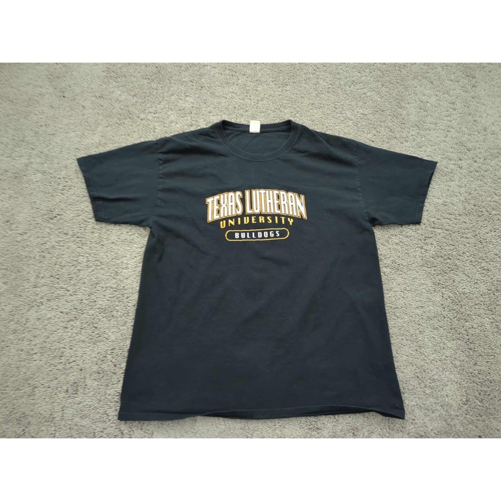 Texas Lutheran University‎ Bulldogs T Shirt Mens L NCAA Fruit of the Loom Black